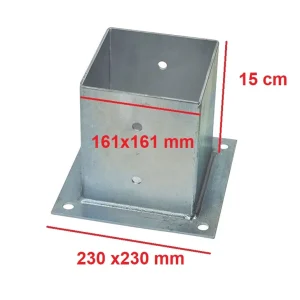 Staffa per travi legno chiusa 161x161 mm art. 8/1440 26817 Goedkoop